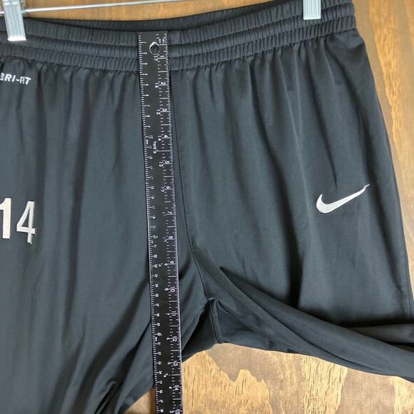 Nike Mens Pants Black Pull On Dri Fit Zip Up Ankle Zip Performance Stretch M - Picture 7 of 11